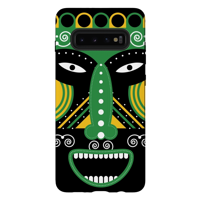 Galaxy S10 plus StrongFit ritual tribal mask by TMSarts