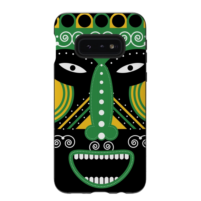 Galaxy S10e StrongFit ritual tribal mask by TMSarts