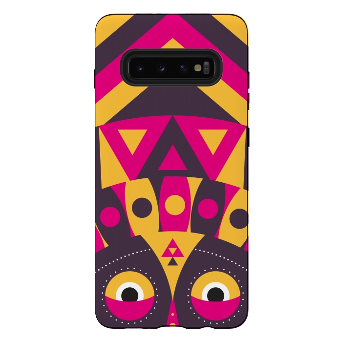 Galaxy S10 plus StrongFit aboriginal tribal mask by TMSarts