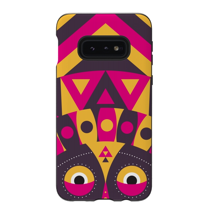 Galaxy S10e StrongFit aboriginal tribal mask by TMSarts