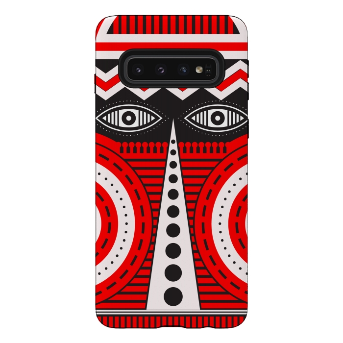 Galaxy S10 StrongFit illuminati tribal mask by TMSarts