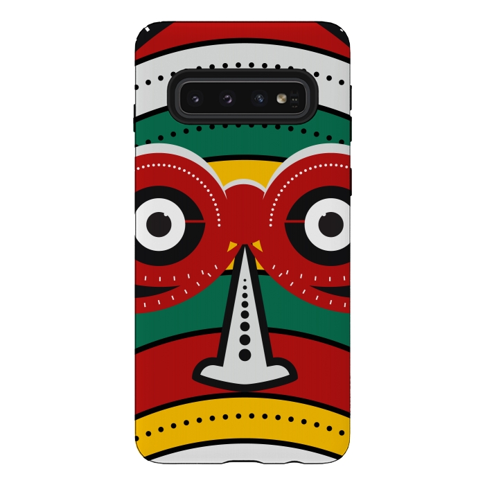 Galaxy S10 StrongFit totem tribal mask by TMSarts