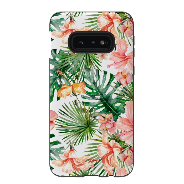 Galaxy S10e StrongFit Tropical Flower Jungle by  Utart