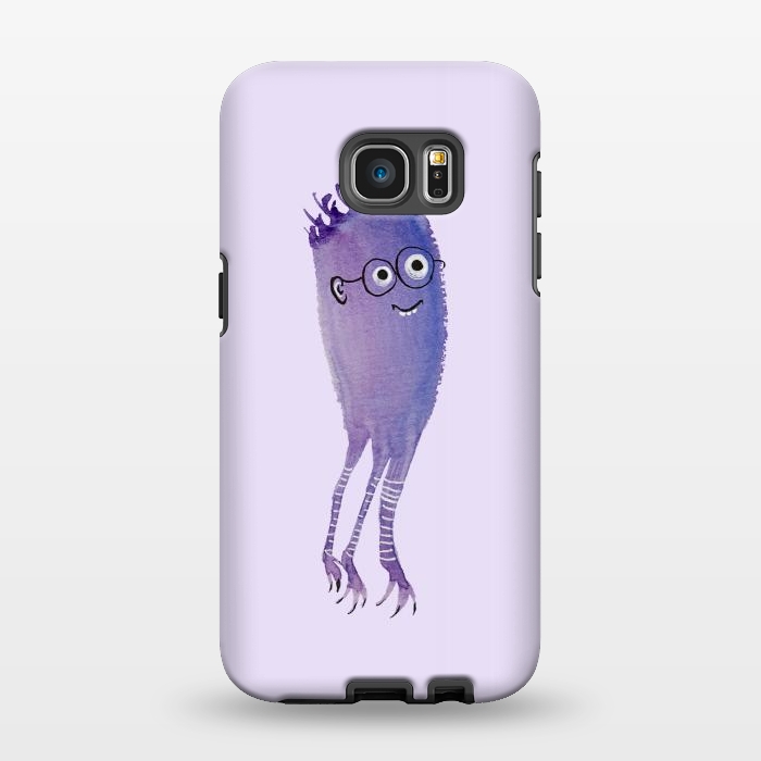 Galaxy S7 EDGE StrongFit Geek Jellyfish Funny Monster With Glasses Watercolor by Boriana Giormova