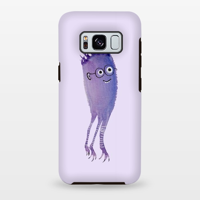 Galaxy S8 plus StrongFit Geek Jellyfish Funny Monster With Glasses Watercolor by Boriana Giormova