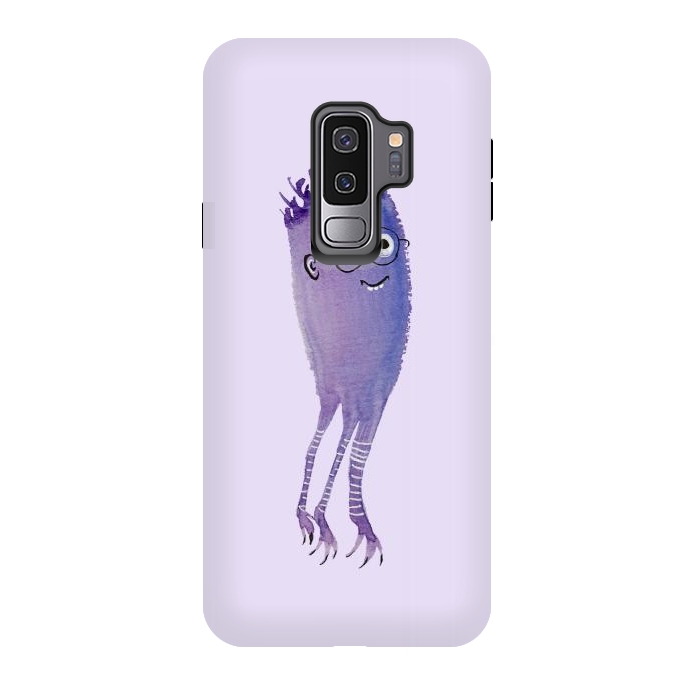 Galaxy S9 plus StrongFit Geek Jellyfish Funny Monster With Glasses Watercolor by Boriana Giormova