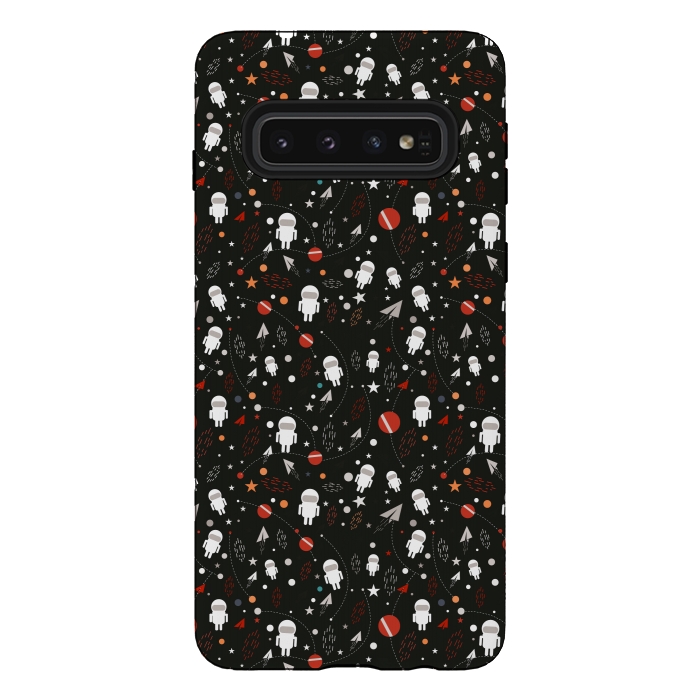 Galaxy S10 StrongFit cartoon space pattern by TMSarts