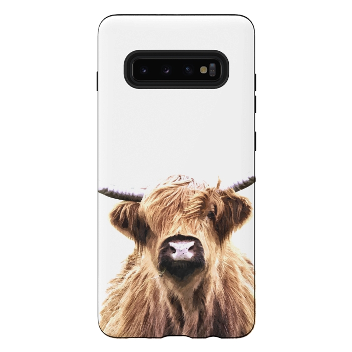Galaxy S10 plus StrongFit Highland Cow Portrait by Alemi
