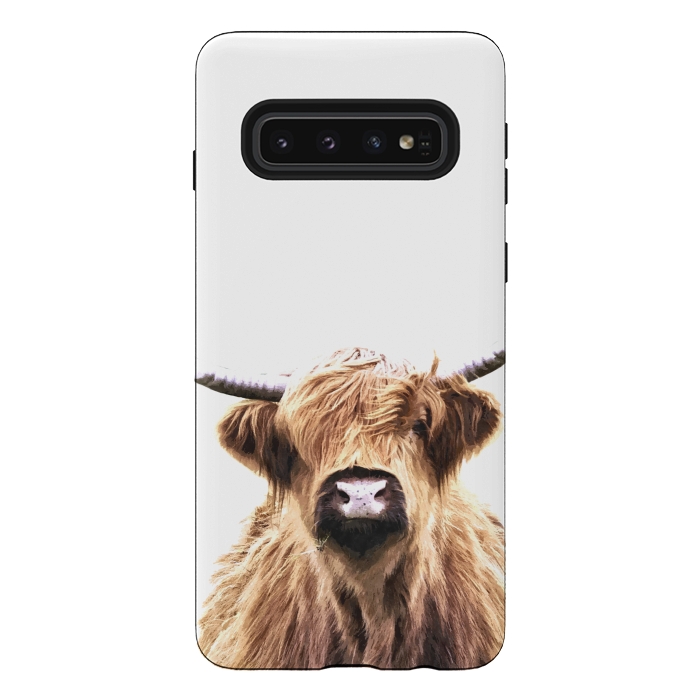 Galaxy S10 StrongFit Highland Cow Portrait by Alemi