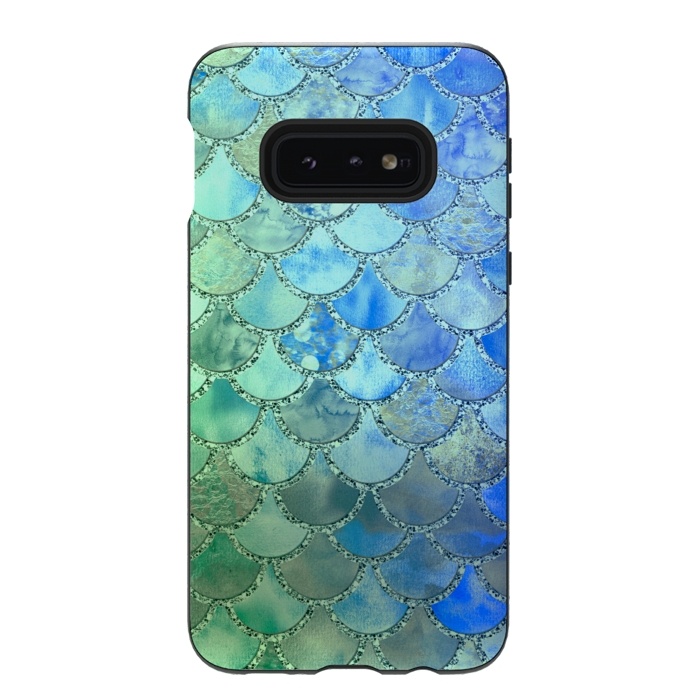 Galaxy S10e StrongFit Ocean green and blue Mermaid Scales by  Utart