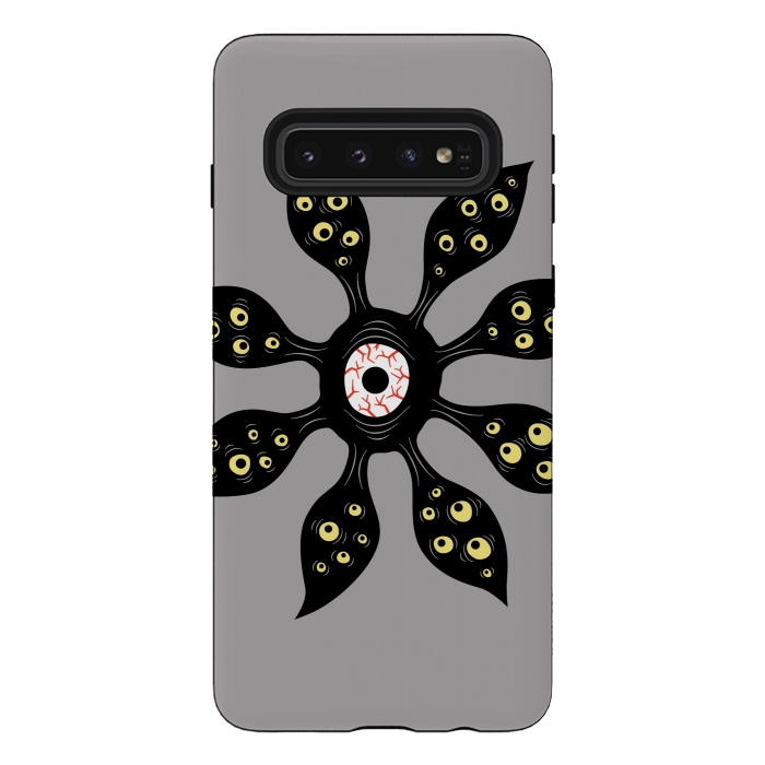 Galaxy S10 StrongFit Evil Eye Monster Creepy Weird Gothic Art by Boriana Giormova