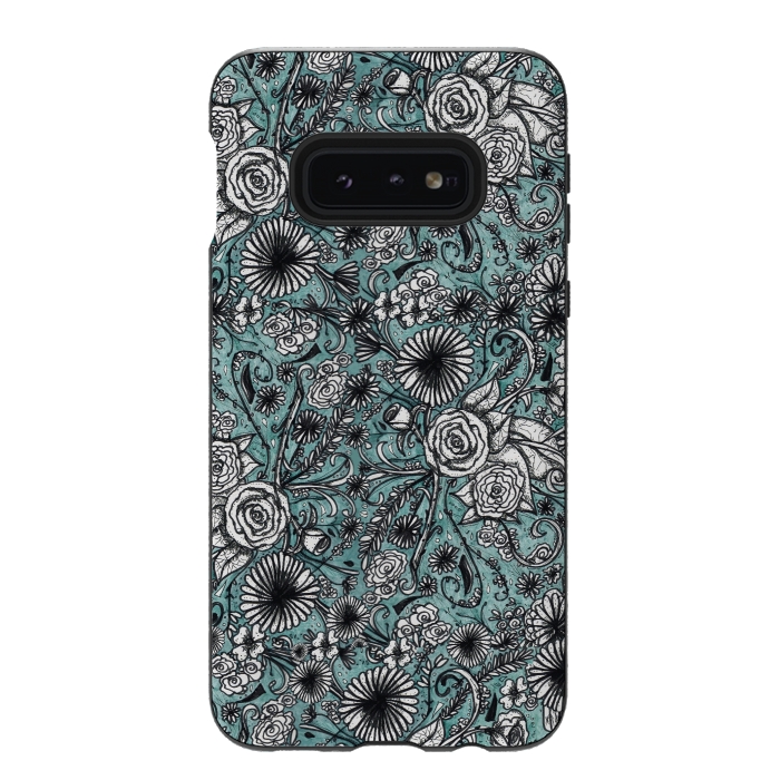 Galaxy S10e StrongFit Flowers by Camila