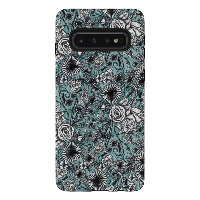 Galaxy S10 StrongFit Flowers by Camila