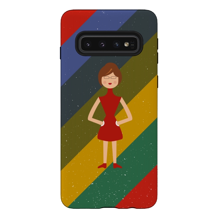 Galaxy S10 StrongFit fashionable girl standing by TMSarts