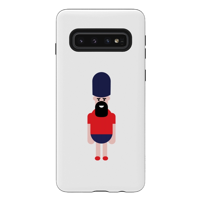 Galaxy S10 StrongFit cartoon guard standing  by TMSarts