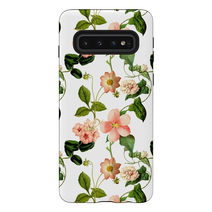 Galaxy S10 StrongFit Lovely vintage flower pattern by  Utart