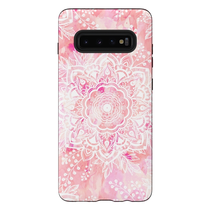 Galaxy S10 plus StrongFit Queen Starring of Mandalas-Rose by ''CVogiatzi.
