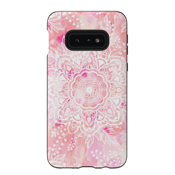 Galaxy S10e StrongFit Queen Starring of Mandalas-Rose by ''CVogiatzi.