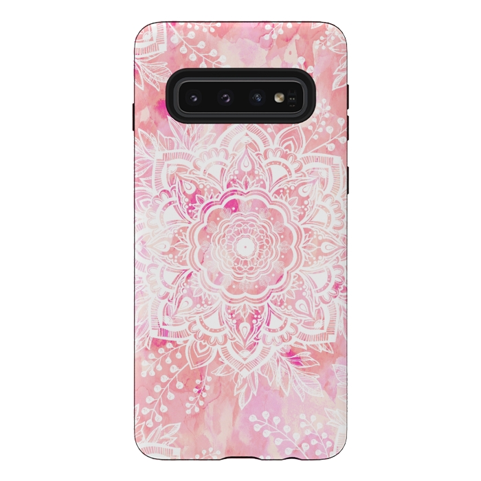 Galaxy S10 StrongFit Queen Starring of Mandalas-Rose by ''CVogiatzi.