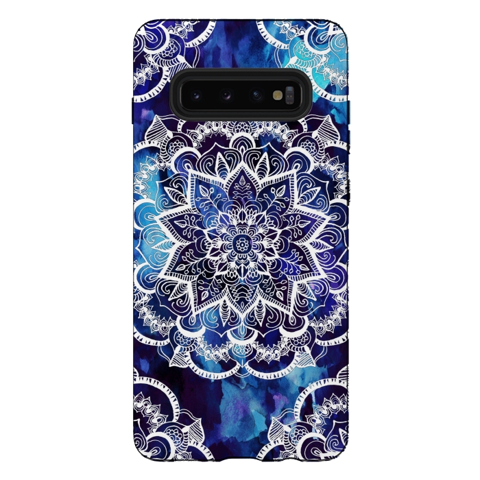 Galaxy S10 plus StrongFit Queen Starring of Mandalas Navy by ''CVogiatzi.