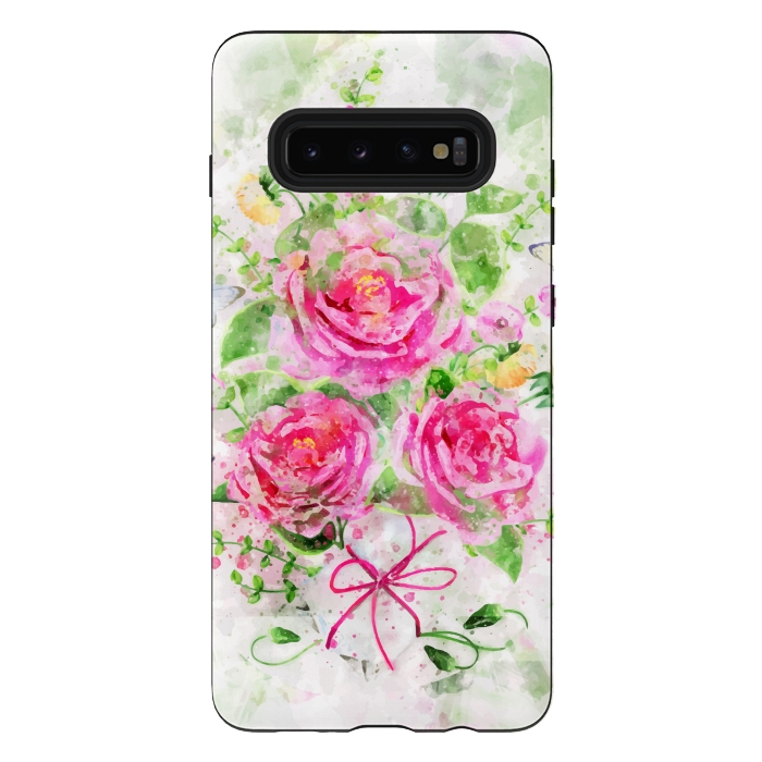 Galaxy S10 plus StrongFit Camellias Bouquet by Creativeaxle