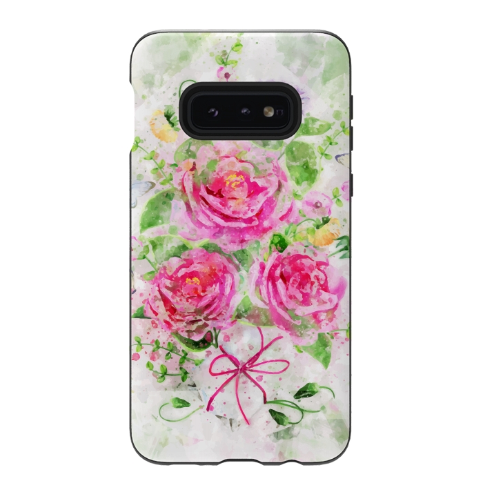 Galaxy S10e StrongFit Camellias Bouquet by Creativeaxle