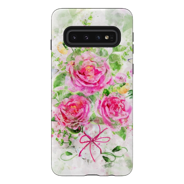 Galaxy S10 StrongFit Camellias Bouquet by Creativeaxle