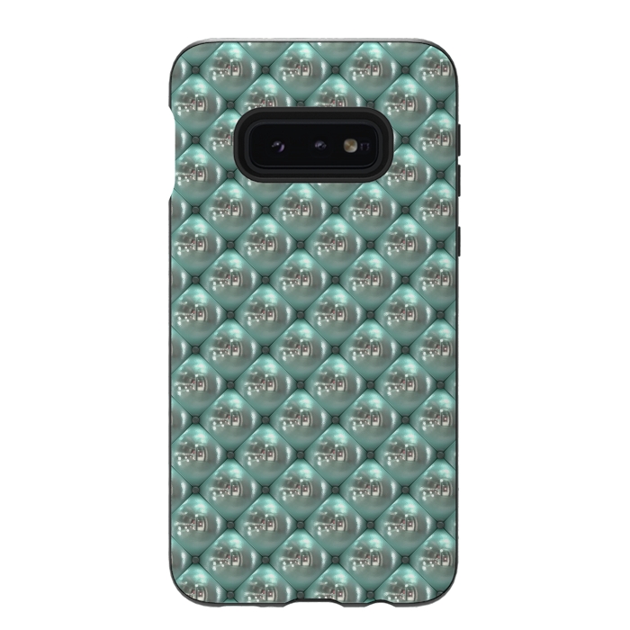 Galaxy S10e StrongFit Shiny Turquoise Pearls 2 by Andrea Haase
