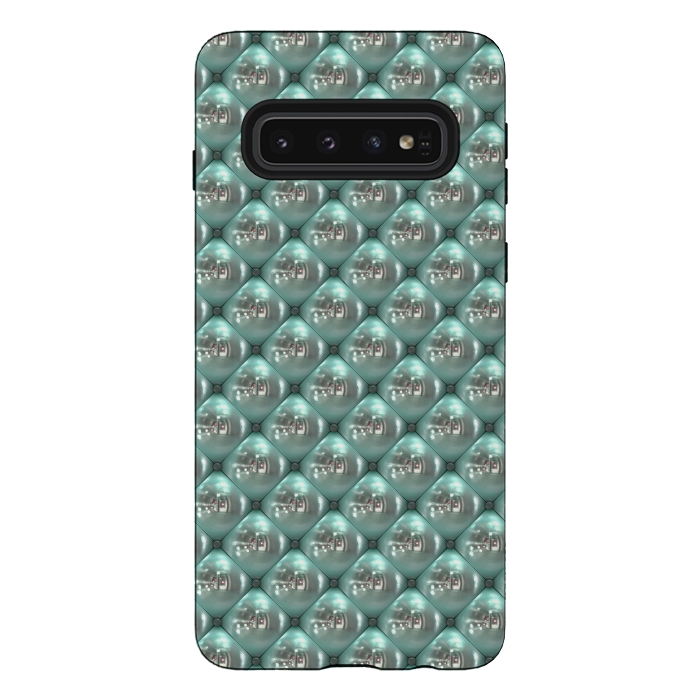 Galaxy S10 StrongFit Shiny Turquoise Pearls 2 by Andrea Haase