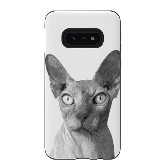 Galaxy S10e StrongFit Black and White Sphynx by Alemi