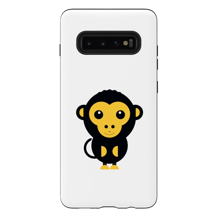 Galaxy S10 plus StrongFit cute little baby monkey by TMSarts