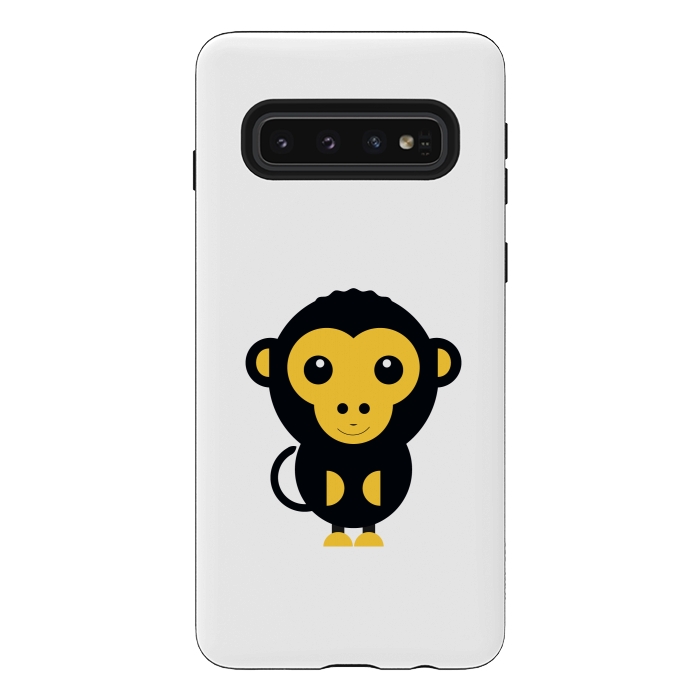 Galaxy S10 StrongFit cute little baby monkey by TMSarts