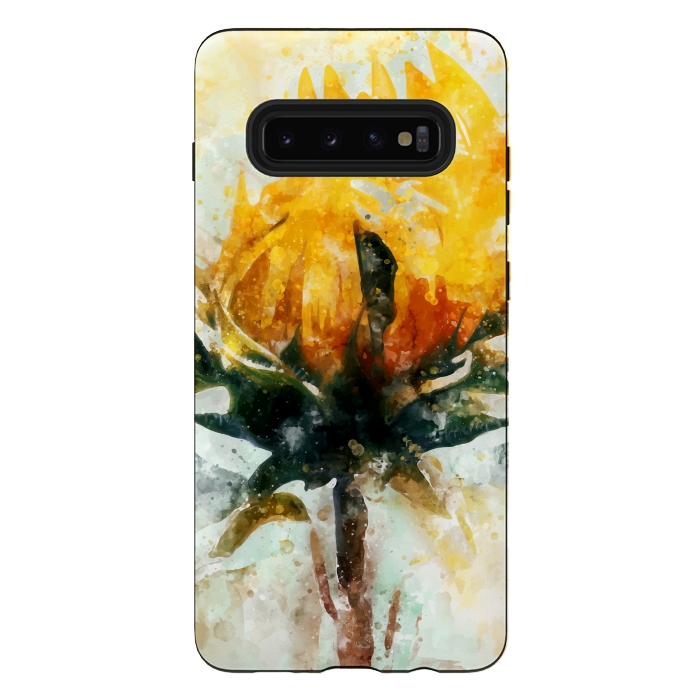 Galaxy S10 plus StrongFit Born in Sunflower by Creativeaxle