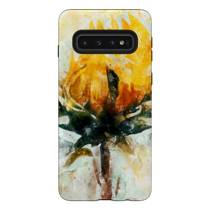 Galaxy S10 StrongFit Born in Sunflower by Creativeaxle