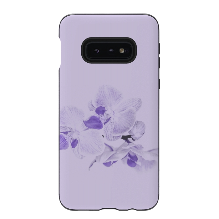 Galaxy S10e StrongFit Purple Orchid Flower by Andrea Haase