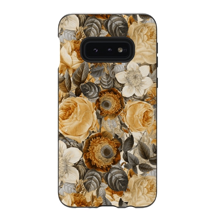 Galaxy S10e StrongFit luxuriantly gold vintage floral pattern by  Utart