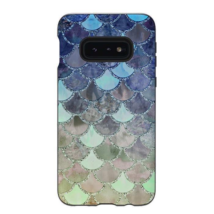 Galaxy S10e StrongFit Multicolor Watercolor Fish and Mermaid Scales by  Utart