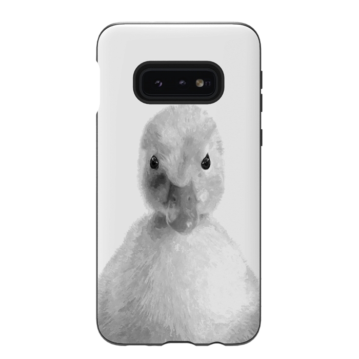 Galaxy S10e StrongFit Black and White Duckling by Alemi