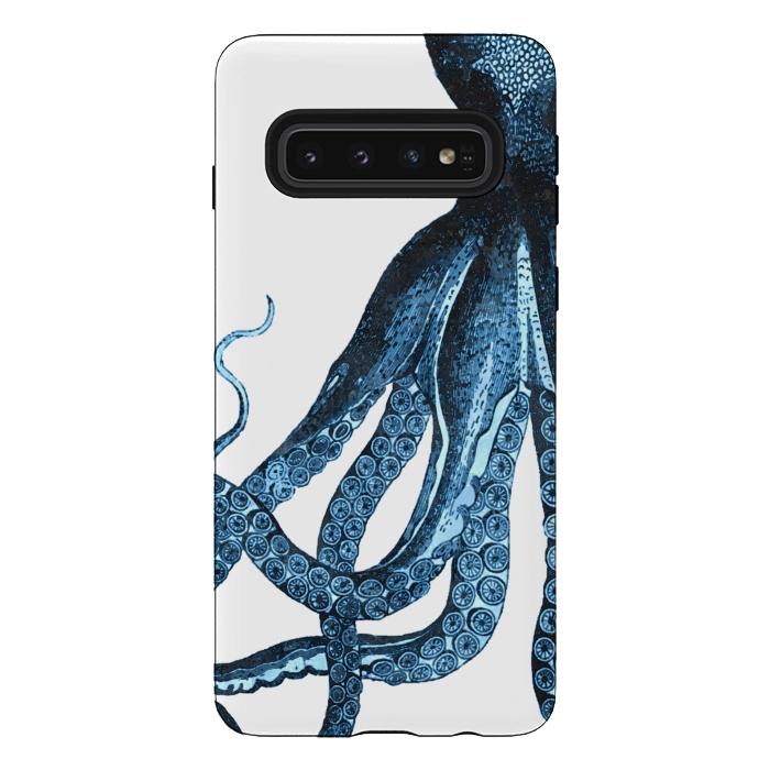 Galaxy S10 StrongFit Blue Octopus Illustration by Alemi