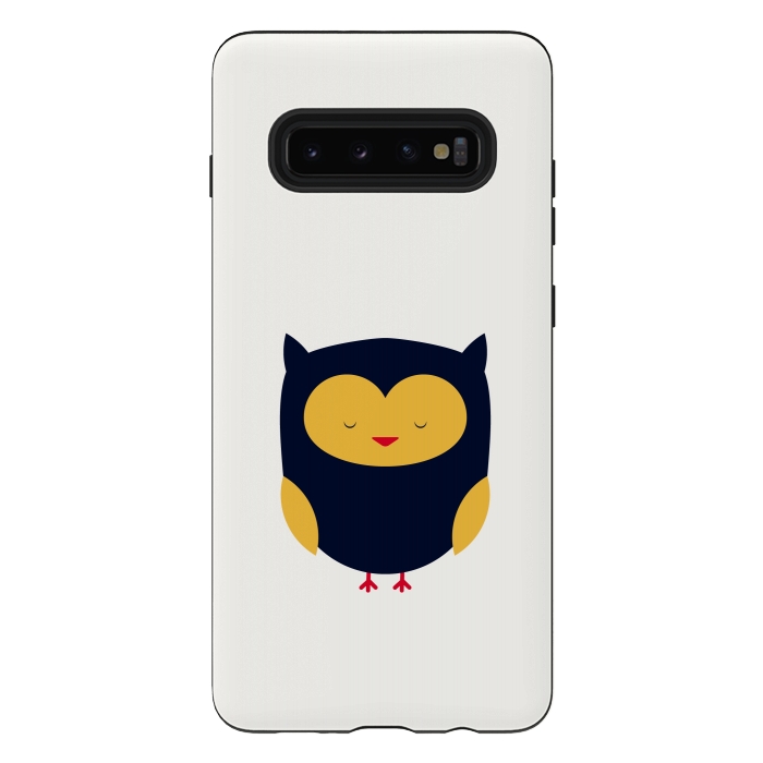 Galaxy S10 plus StrongFit cute little flat owl by TMSarts