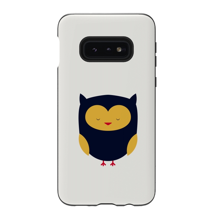 Galaxy S10e StrongFit cute little flat owl by TMSarts