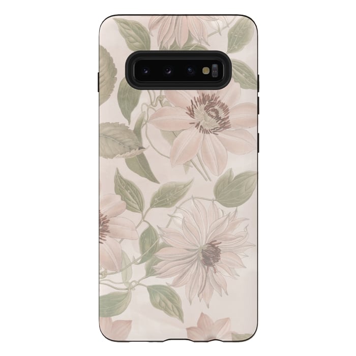 Galaxy S10 plus StrongFit Nostalgic Flowers by Andrea Haase