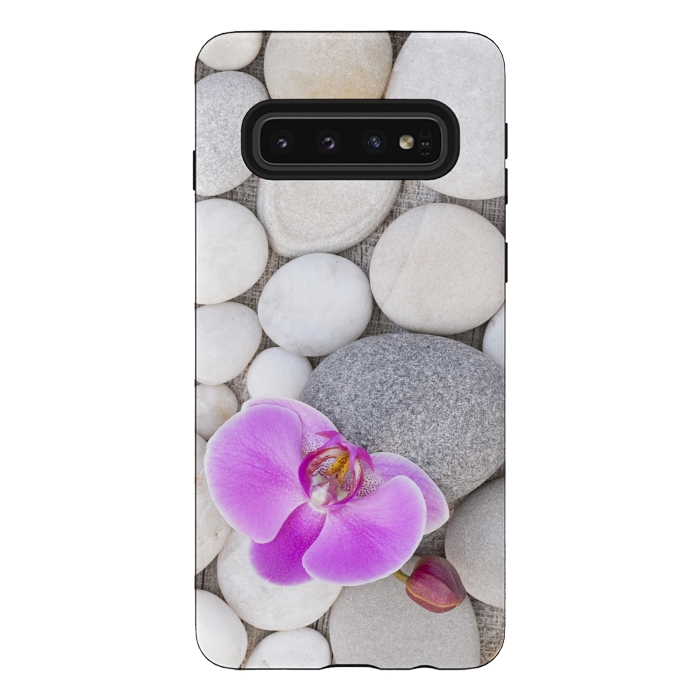 Galaxy S10 StrongFit Zen Style Orchid On Pebble by Andrea Haase