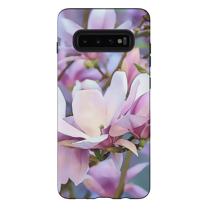 Galaxy S10 plus StrongFit Magnolia Flower In Full Bloom by Andrea Haase
