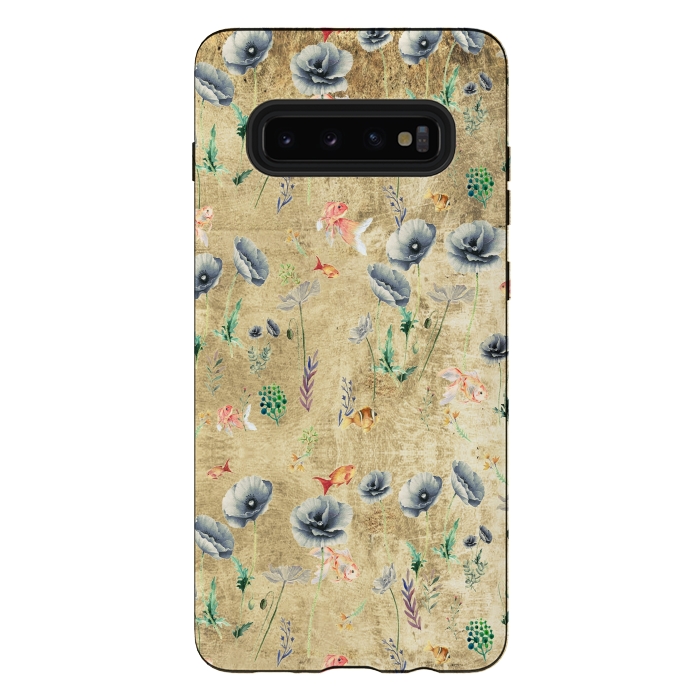 Galaxy S10 plus StrongFit Fishes & Garden #Gold-plated by ''CVogiatzi.