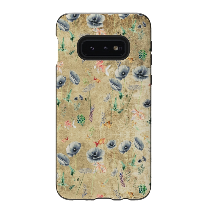 Galaxy S10e StrongFit Fishes & Garden #Gold-plated by ''CVogiatzi.