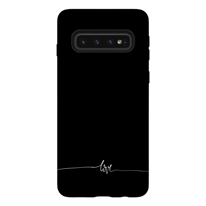 Galaxy S10 StrongFit Simply love - on black by DaDo ART