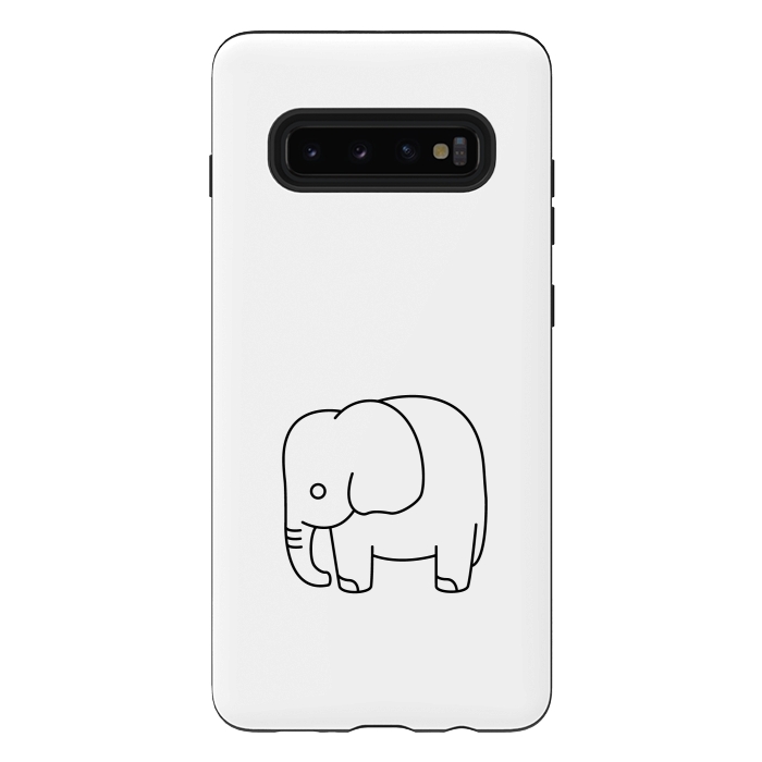 Galaxy S10 plus StrongFit little baby elephant by TMSarts