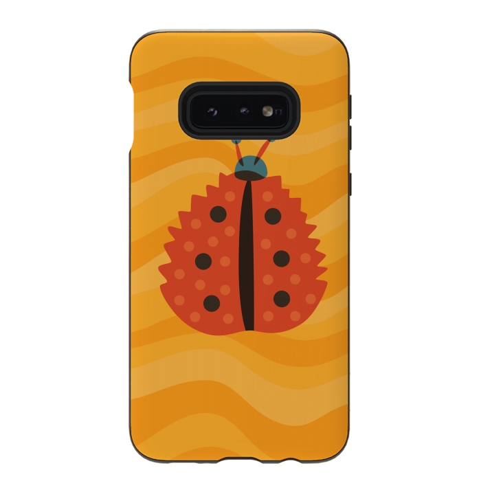 Galaxy S10e StrongFit Orange Ladybug With Autumn Leaf Disguise by Boriana Giormova