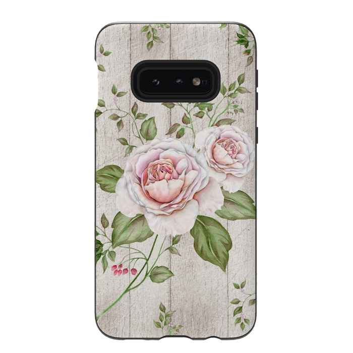Galaxy S10e StrongFit Pink Rose by Creativeaxle